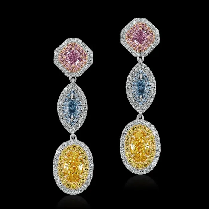 Tri Vivid Fancy Color Diamonds 4