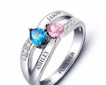 Unique Customizable Wedding Rings with Birthstones for Personalized Elegance